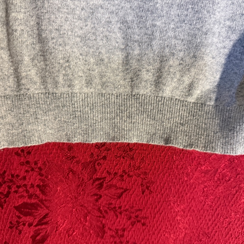 Boden Women's Dog Novelty Gray Red and White Sweater Size 6 - Picture 5 of 9